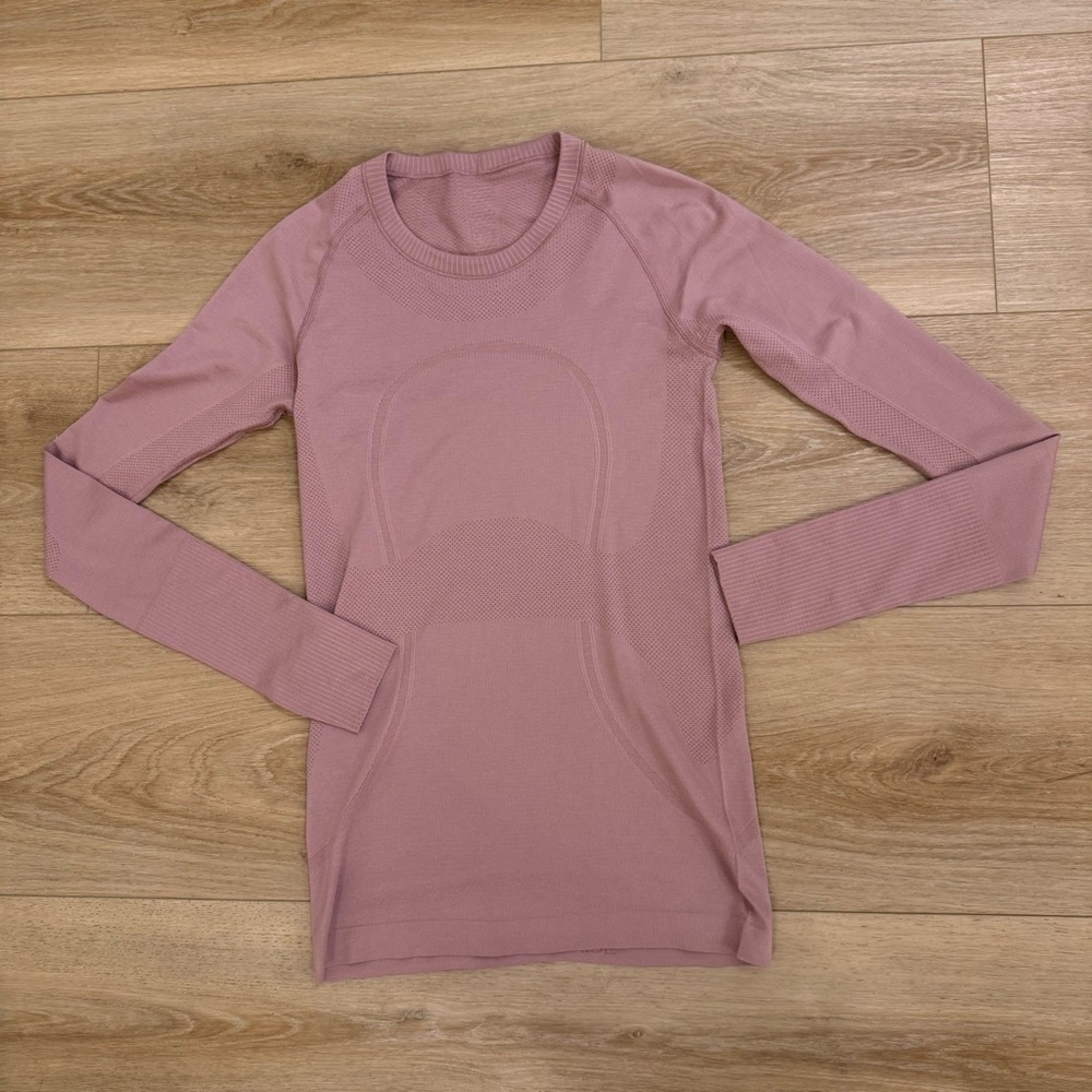 Lululemon Swiftly Tech Long Sleeve - Vintage Mauve- Pink - Size 6 - Excellent - Picture 3 of 11